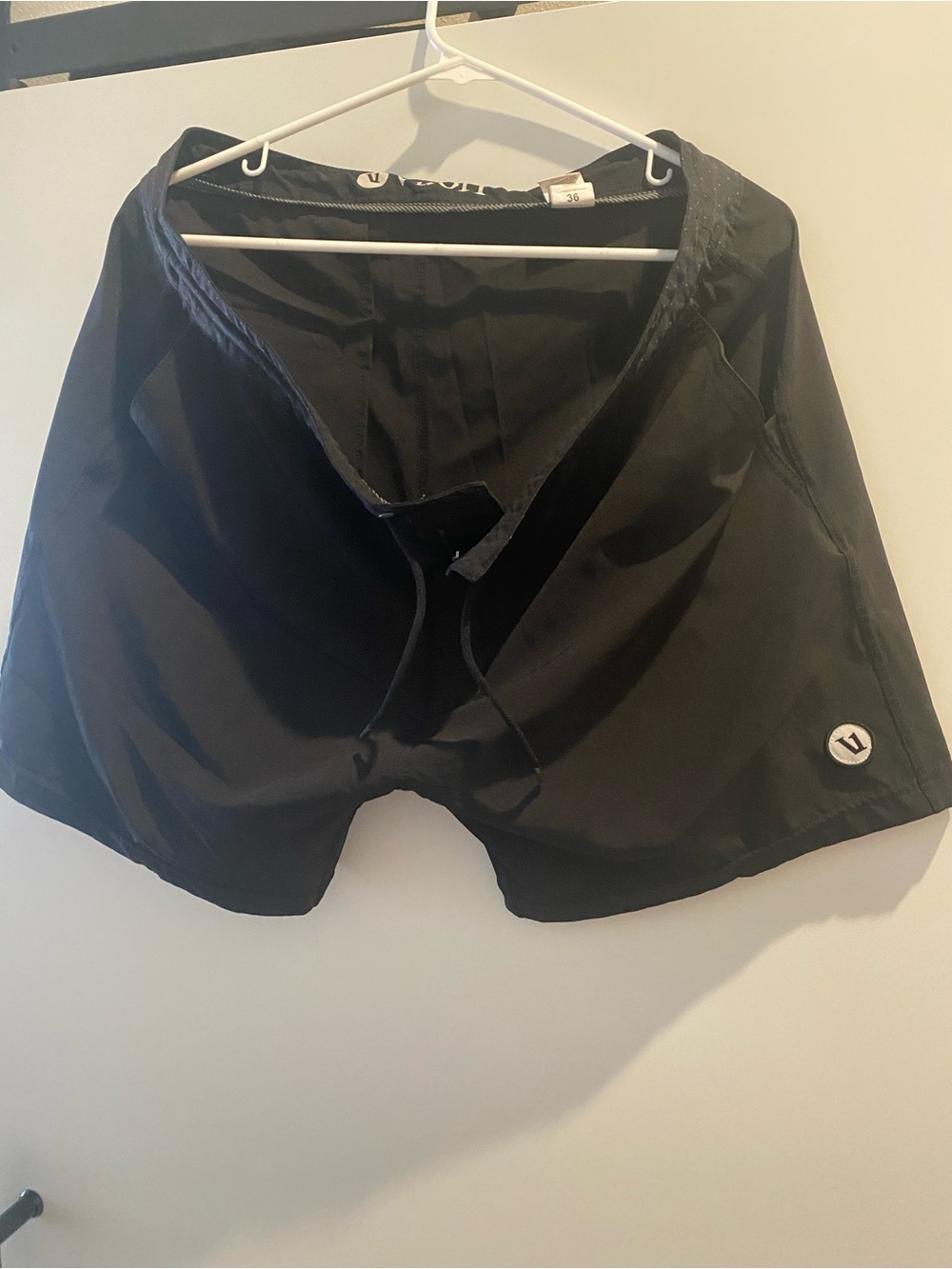 Vuori Black Men's Swim/Board Shorts with Subtle Dot Detail